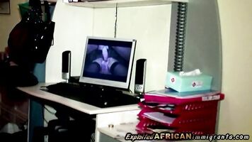 Black Ebony Slut In Lingerie Gets Horny Watching Porn