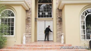 Latina Havana Ginger pegging her husband with a strapon