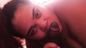 Sucking a big black dick