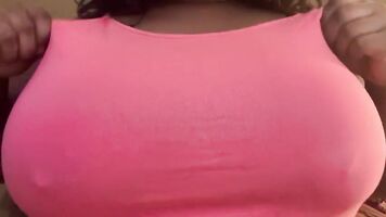 Ebony BBW Playing With Big Tits