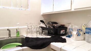 Kitchen Counter CumsShot With BBC Verbal